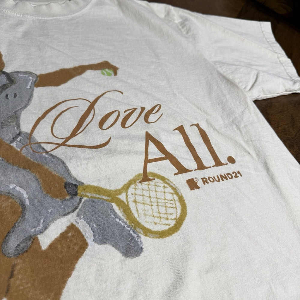 Round21 Love All Althea Gibson Tennis T Shirt US Open Wimbledon Large Rare - Picture 2 of 9